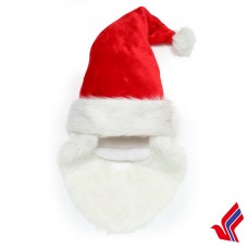 SANTA HAT WITH BEARD AND MOUSTACHE