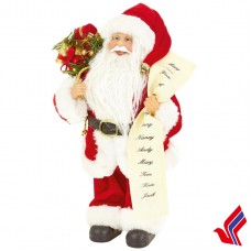 STANDING SANTA WITH LIST DECORATION