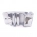 Men's Belt Adjustable in Black Leather Silver Steel Buckle