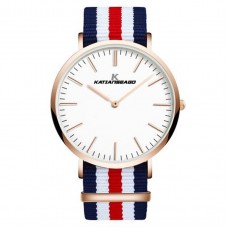KATIANSEAGO MEN'S CANVAS QUARTZ WATCH