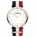 KATIANSEAGO MEN'S CANVAS QUARTZ WATCH