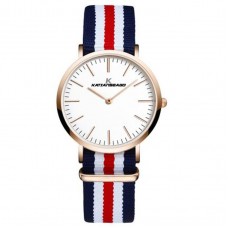 KATIANSEAGO WOMEN'S CANVAS QUARTZ WATCH