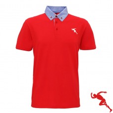 KATIANSEAGO MENS CHAMBRAY BUTTON DOWN COLLAR POLO