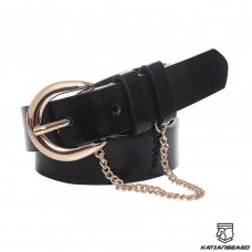 KATIANSEAGO WOMENS/LADIES METALLIC CHAIN LOOP BELT
