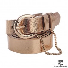 KATIANSEAGO WOMENS/LADIES METALLIC CHAIN LOOP BELT