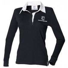 KATIANSEAGO WOMENS/LADIES LONG SLEEVE PLAIN SPORTS RUGBY POLO SHIRT