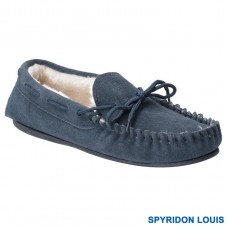SPYRIDON LOUIS WOMENS/LADIES SLIP ON LEATHER SLIPPER